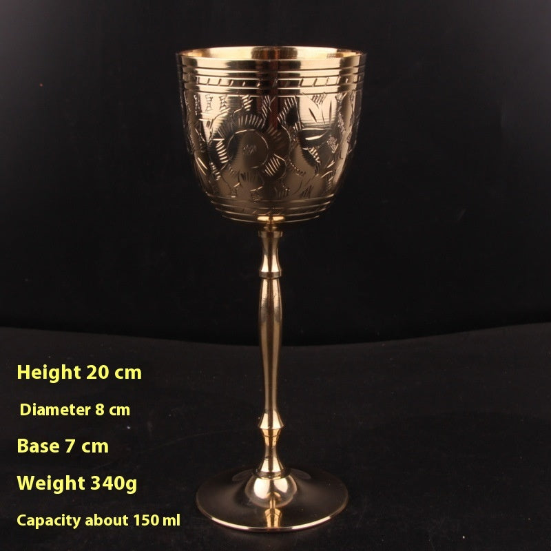 Creative Household Pure Brass Solid Goblet