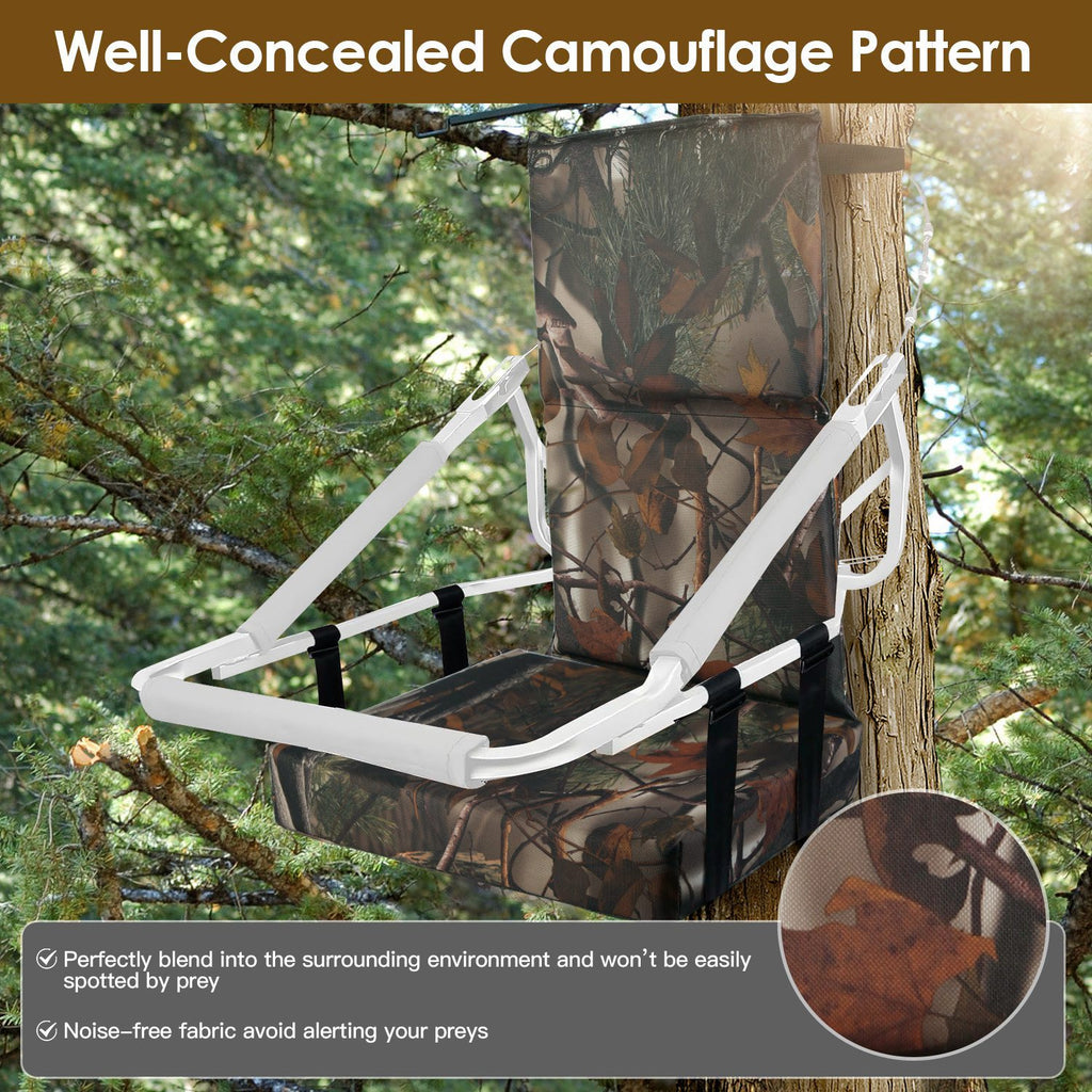 1Pc Foldable Tree Stand Seat Replacement Camouflage Waterproof Oxford Cloth Hunting Treestand Seat Cushion For Hunting Climber Deer Ladder