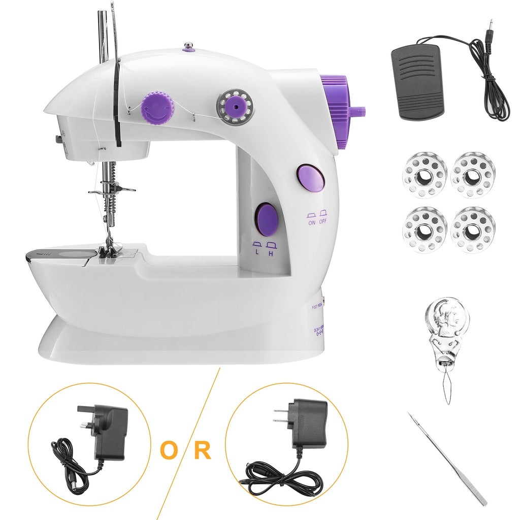 1Pc Electric Sewing Machine Portable 2 Speed Overlock Foot With Foot Pedal LED Light