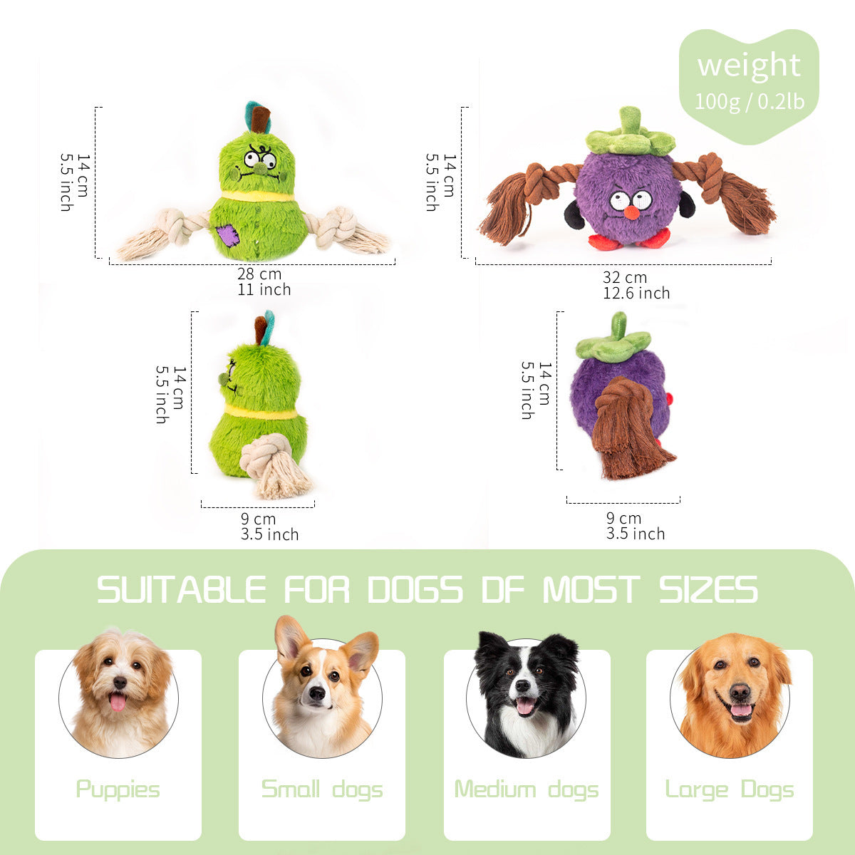 Interactive Dog Toy Plush Rope Knot Tug Of War Game Bb Bite Resistant Molar Tooth Toy