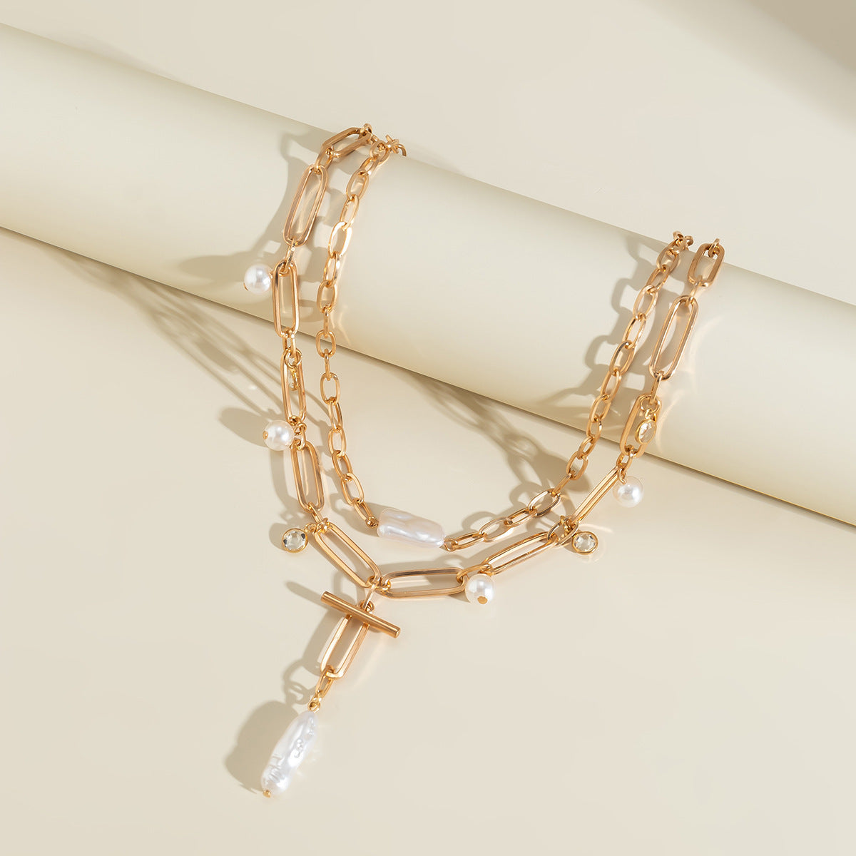 Vintage Pearl Baroque Niche Twin Necklace