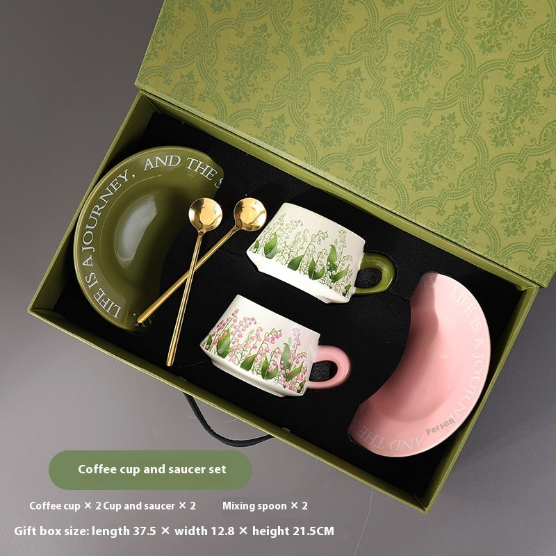 Coffee Cup Ceramic Cup Saucer Set