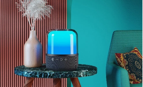 New Color Glass Bluetooth Speaker Sound Led Colorful Light Subwoofer Super Mini Bluetooth Speaker