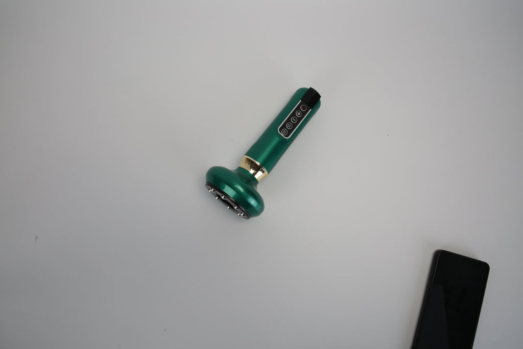 1Pc Anti Cellulite Massager Handheld Vacuum Suction Cupping Kit Beauty Tool With 12 Suction Mode 12 Heating 20Mins Auto-Off One-Key Pressure Release For Abdomen Thighs Buttocks Neck