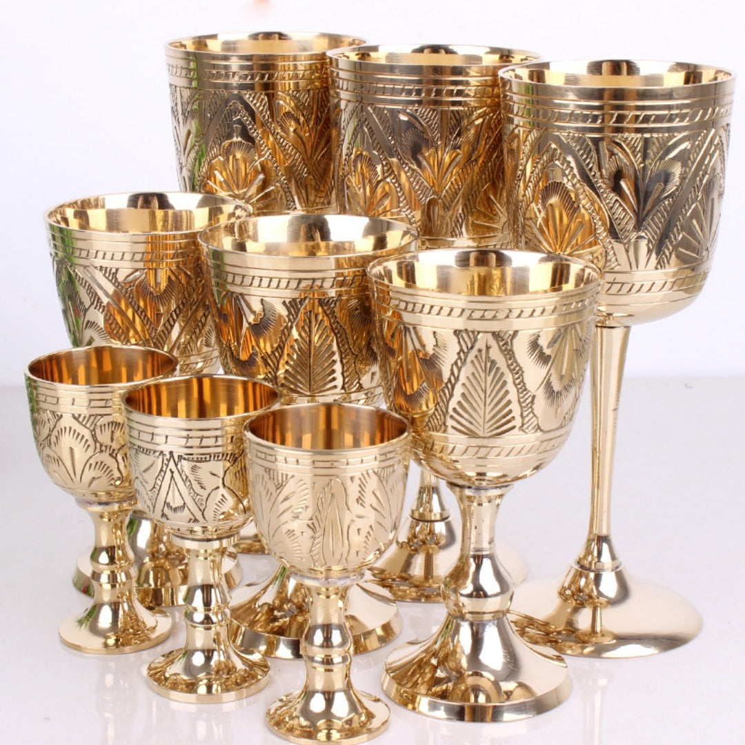 Creative Household Pure Brass Solid Goblet
