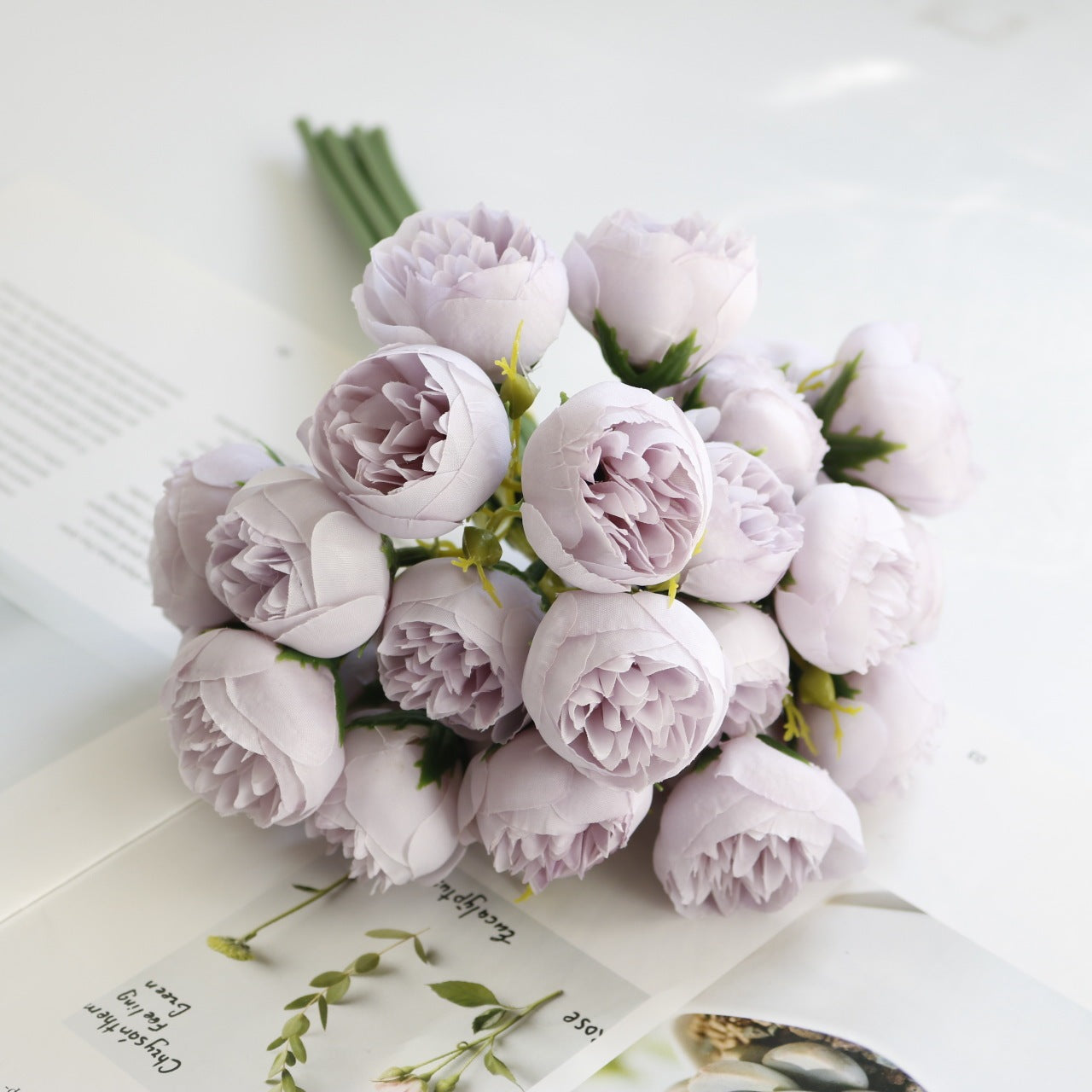 27 Head Tea Rose Bouquet Simulation Fake Flower Wedding Bouquet Home Decoration