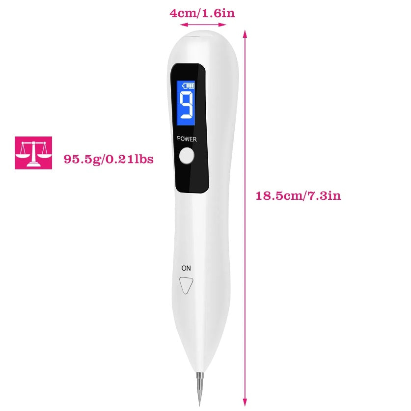 Skin Tag Repair Kit Portable Beauty Equipment Multi-Level With Home Usage USB Charging LCD Level Adjustable 6 Replaceable Needles