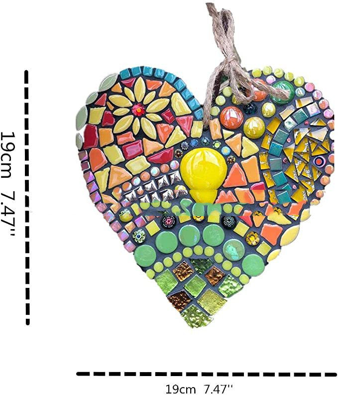 New Garden Mosaic Heart Colorful Love Hanging