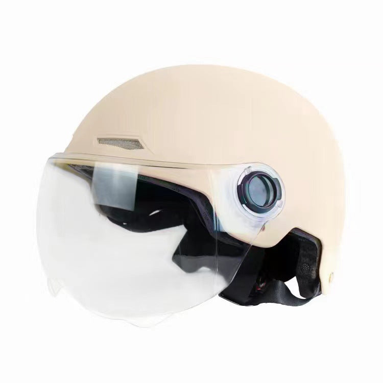 ABS Material Battery Car Helmet Female Retro Helmet