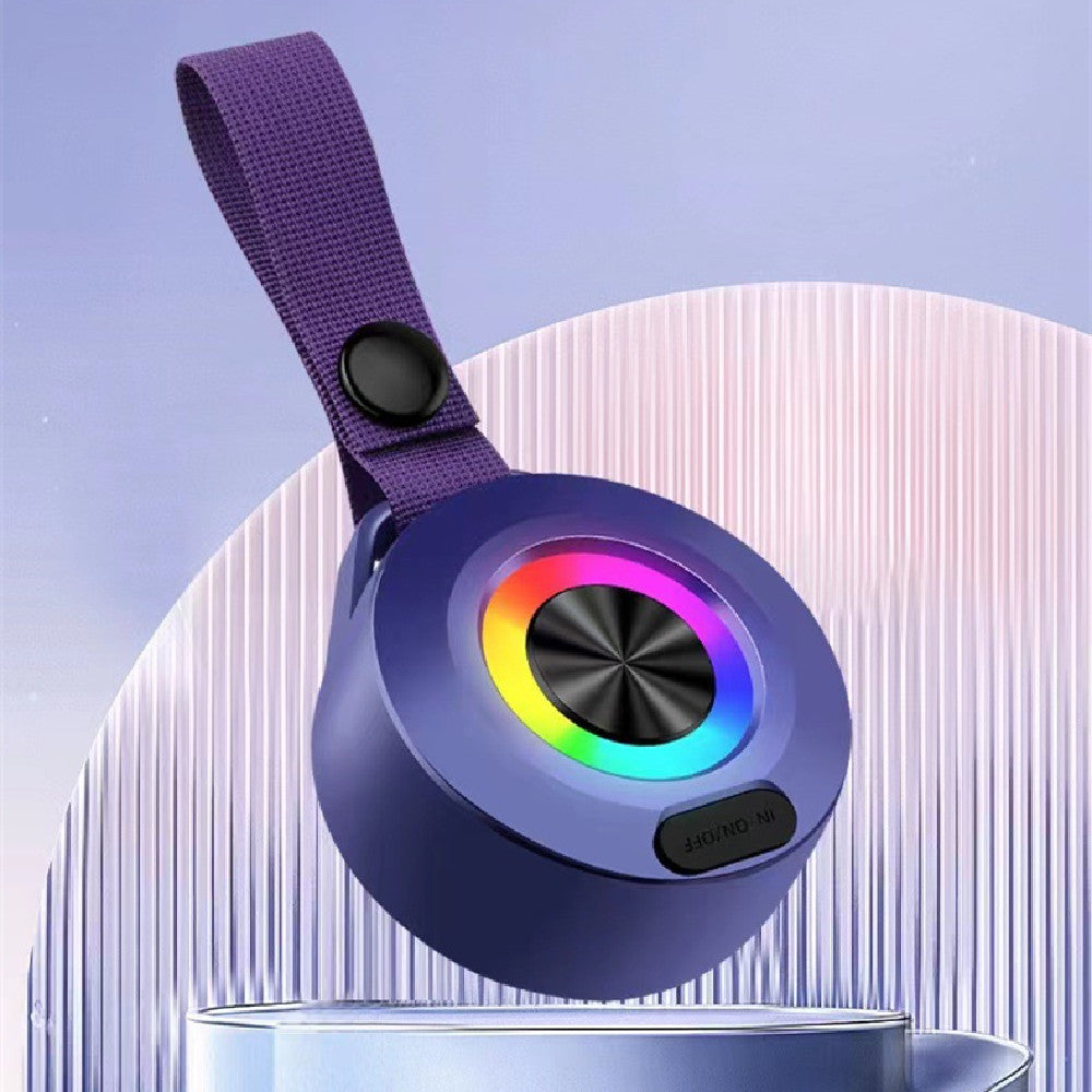 Outdoor Portable Wireless Bluetooth Speaker With Colored Light Bluetooth 5.0 Waterproof Riding Small Sound
