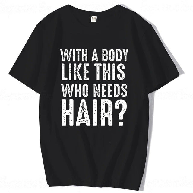Plus Size Men's Cotton Short-sleeved Summer English Letter Printed T-shirt Top Men