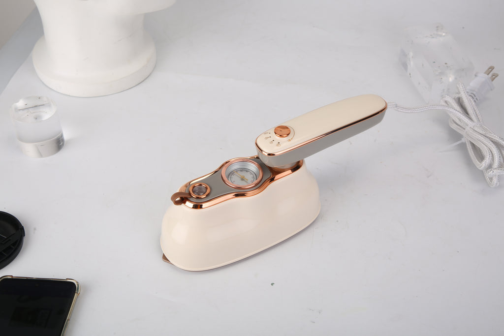 1Pc 1200W Foldable Handheld Clothes Iron Steamer With Wet Dry Ironing Mode Portable Garment Steamer Travel Clothing Wrinkles Remover With Temperature Display