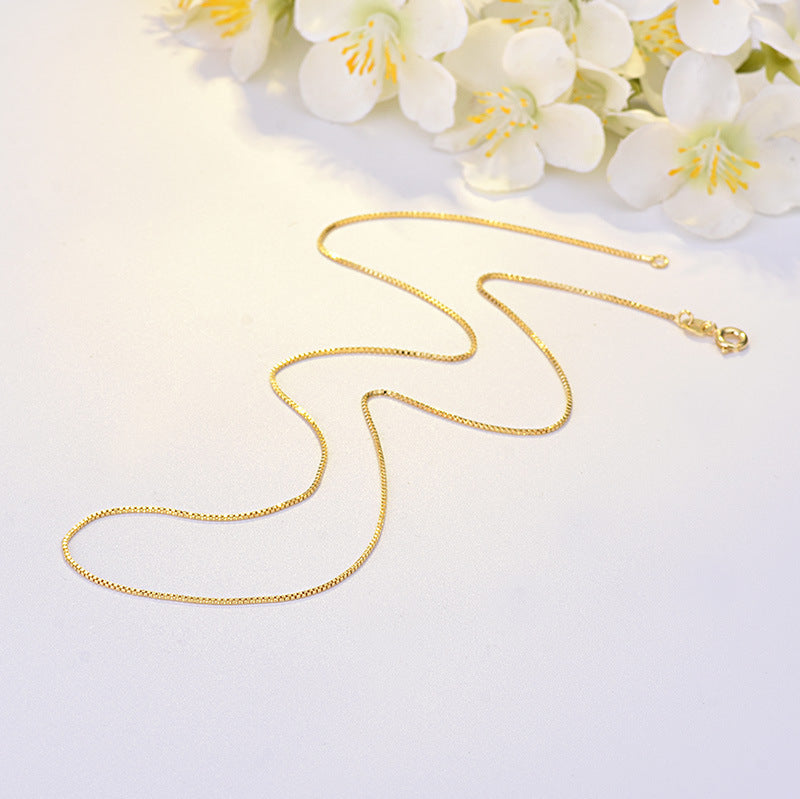 Box Chain Single Chain Short Chic High-end Luxury Men And Women Necklace