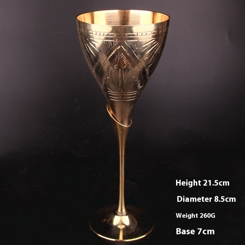Creative Household Pure Brass Solid Goblet