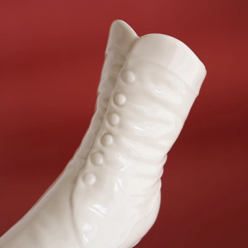 Creative High Heels Baby's Shoes Vessel Shapes Cream