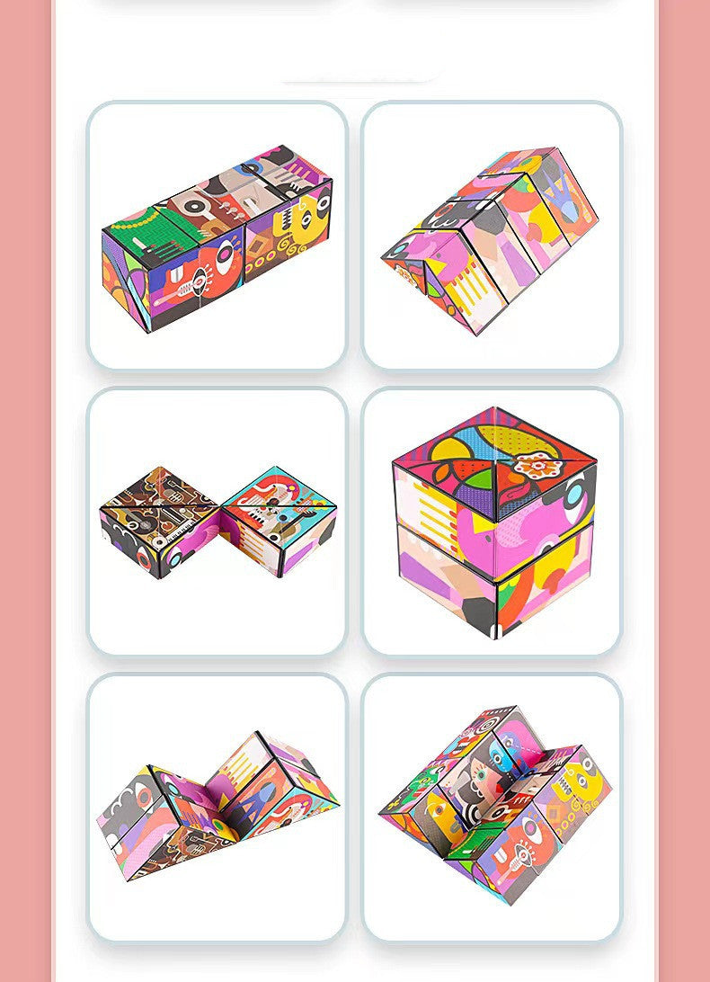 Infinite Folding Magic Cube Multifunctional Decompression Puzzle Toy
