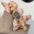 Good-looking Gold Elegant Oval Women's Watch Bracelet