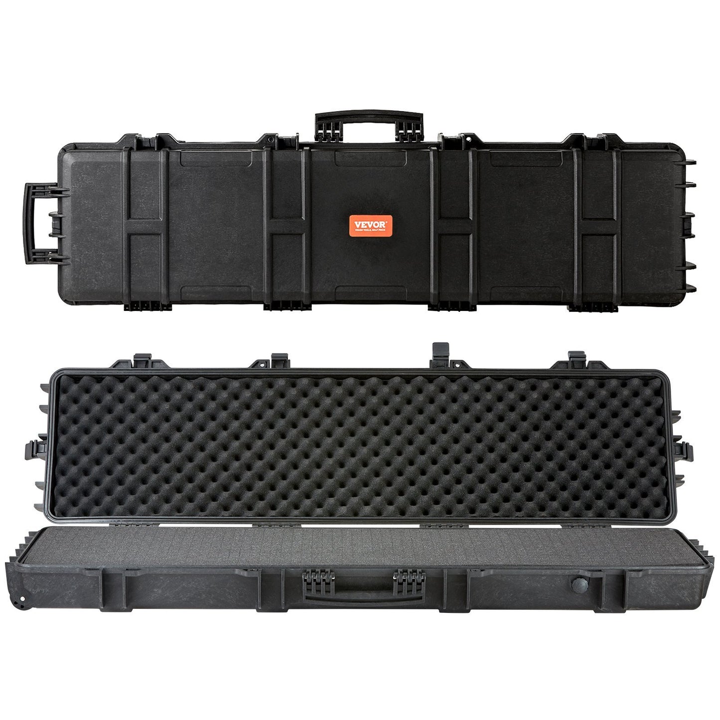 Tactical Range Case, Outdoor Tactical Hard Case With 3 Layers Fully-protective Foams, 50 Inch Lockable Hard Tactical Range Case With Wheels, IP67 Waterproof & Crushproof