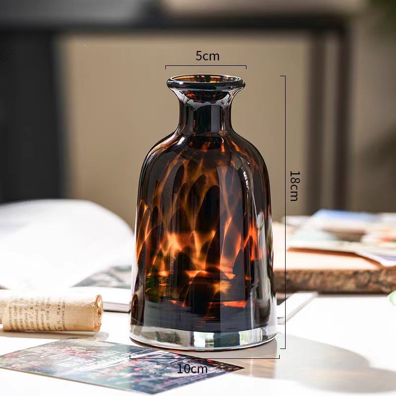 New Glass Leopard Vase Light Luxury Vase