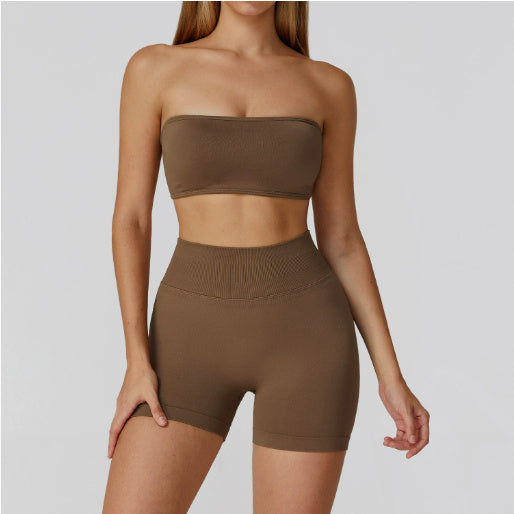 Hollow-out Beauty Back High Waist Yoga Clothes Fitness Suit