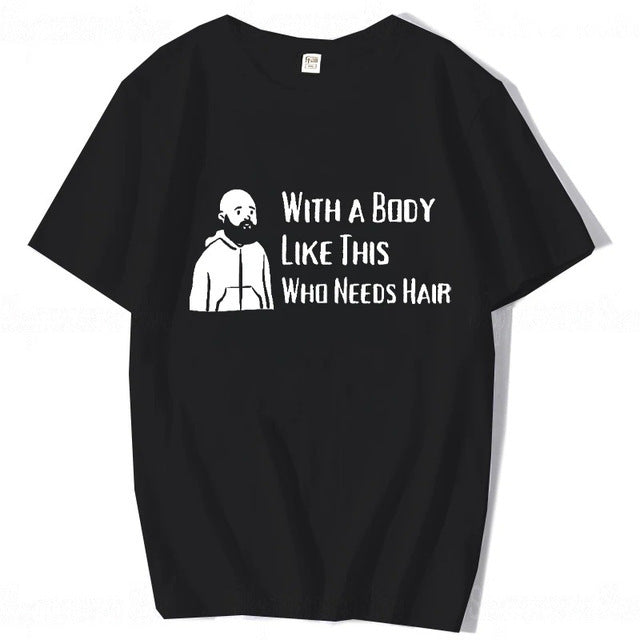 Plus Size Men's Cotton Short-sleeved Summer English Letter Printed T-shirt Top Men