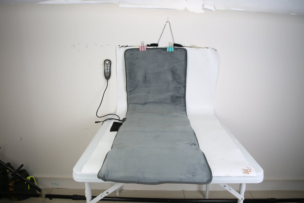 1Set Full Body Electric Massage Mat Heating Vibration Massage Pad Cushion Back Massage Mattress Chair Pad With Neck Foot Massage Head Pillow And Cloth Lumbar Pillow Timer Anti-Slip Bottom