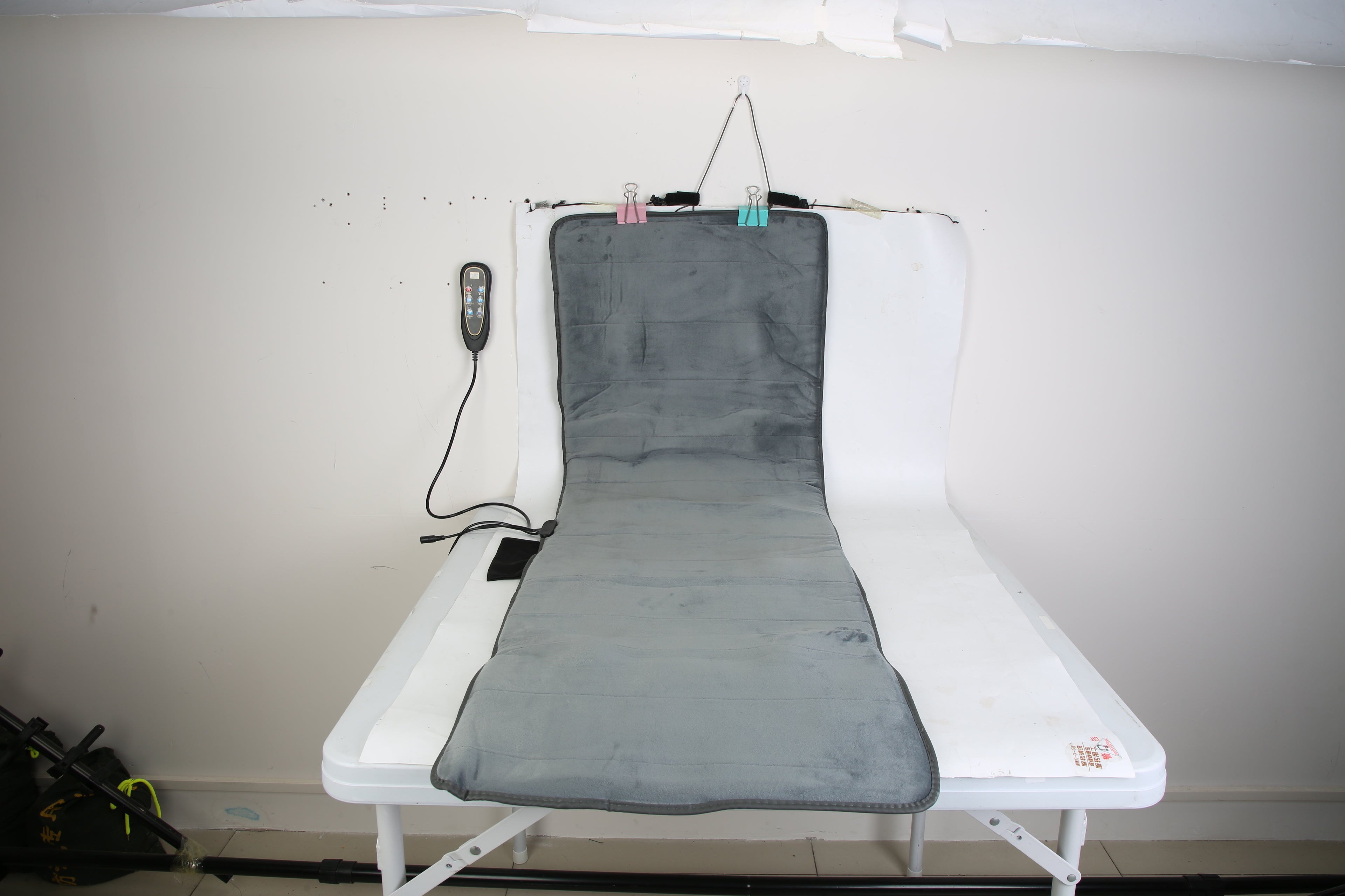 1Set Full Body Electric Massage Mat Heating Vibration Massage Pad Cushion Back Massage Mattress Chair Pad With Neck Foot Massage Head Pillow And Cloth Lumbar Pillow Timer Anti-Slip Bottom