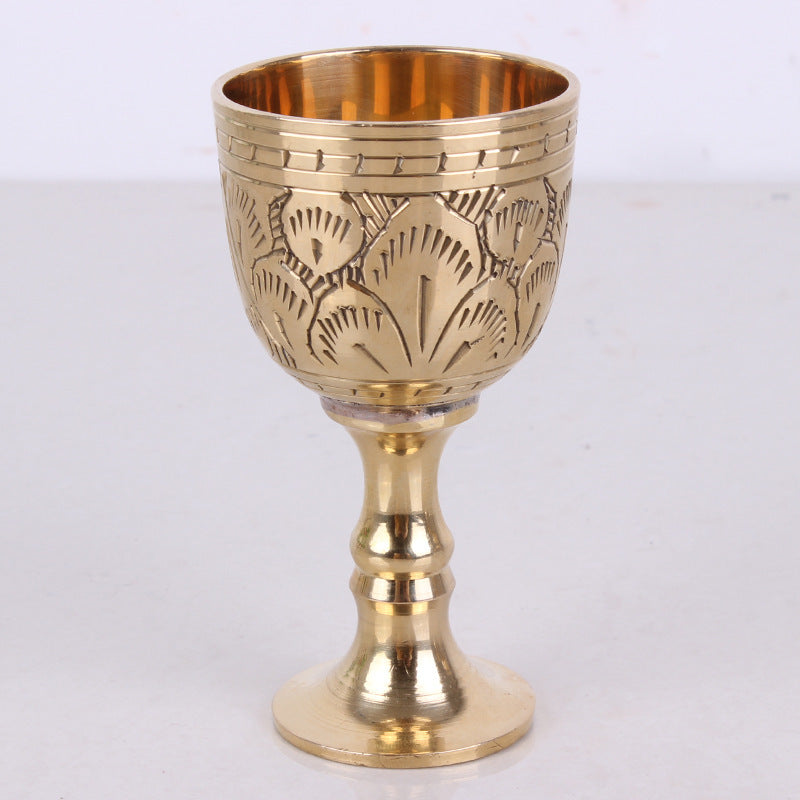 Creative Household Pure Brass Solid Goblet