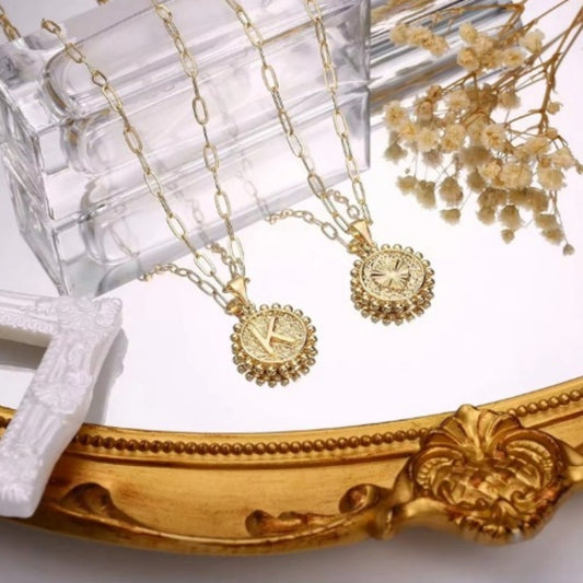 Letter Accessories Double-layer Round Zinc Alloy Necklace