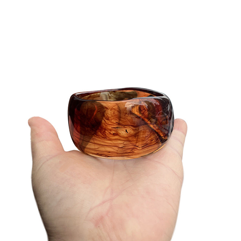 Women's Special-shaped Wide Acrylic-based Resin Bracelet