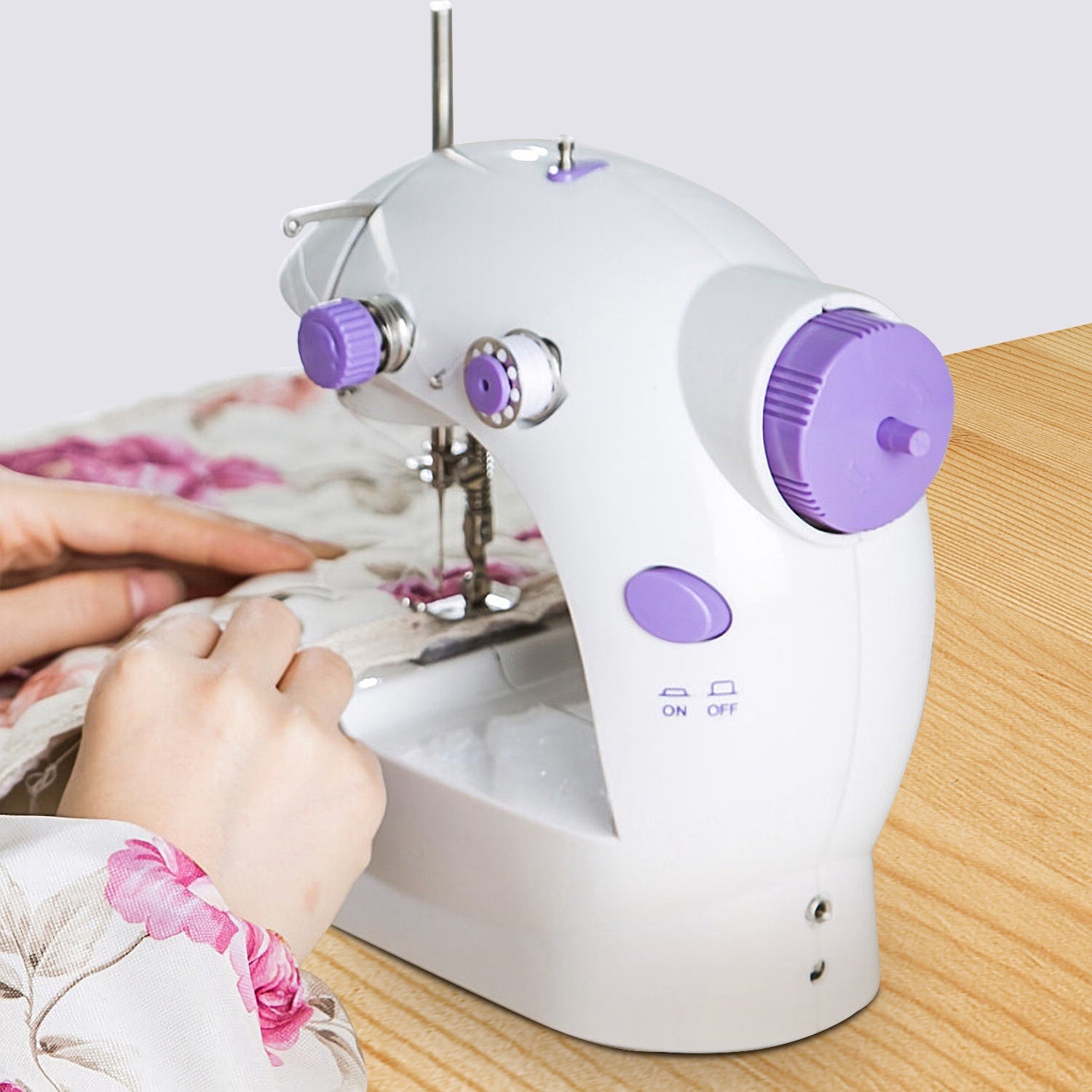 1Pc Electric Sewing Machine Portable 2 Speed Overlock Foot With Foot Pedal LED Light