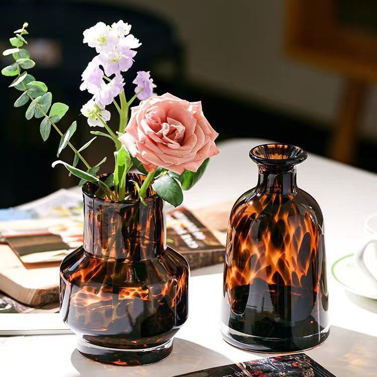 New Glass Leopard Vase Light Luxury Vase