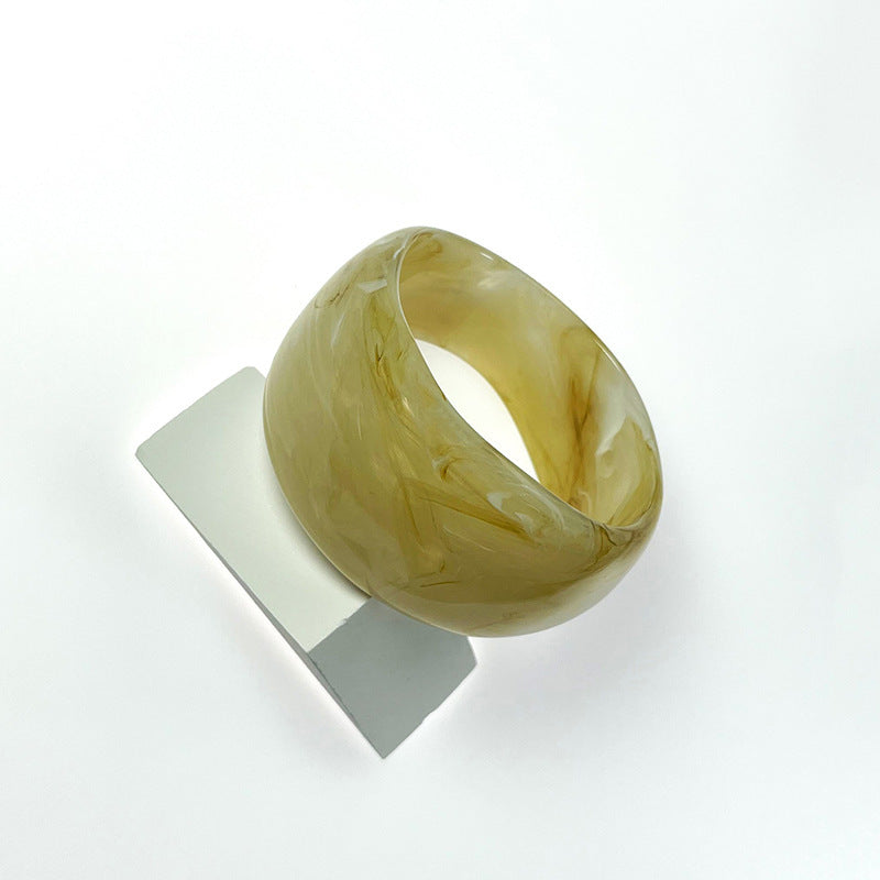Women's Special-shaped Wide Acrylic-based Resin Bracelet
