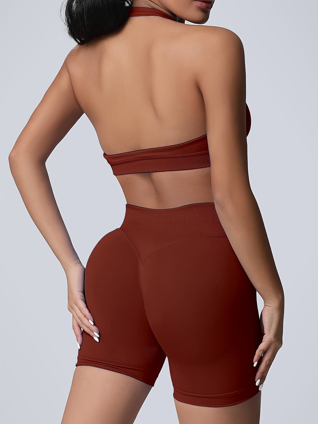 3-Pack Women's Yoga Outfit  Sports Bra High-Waist Shorts  Quick-Dry  Workout Combo