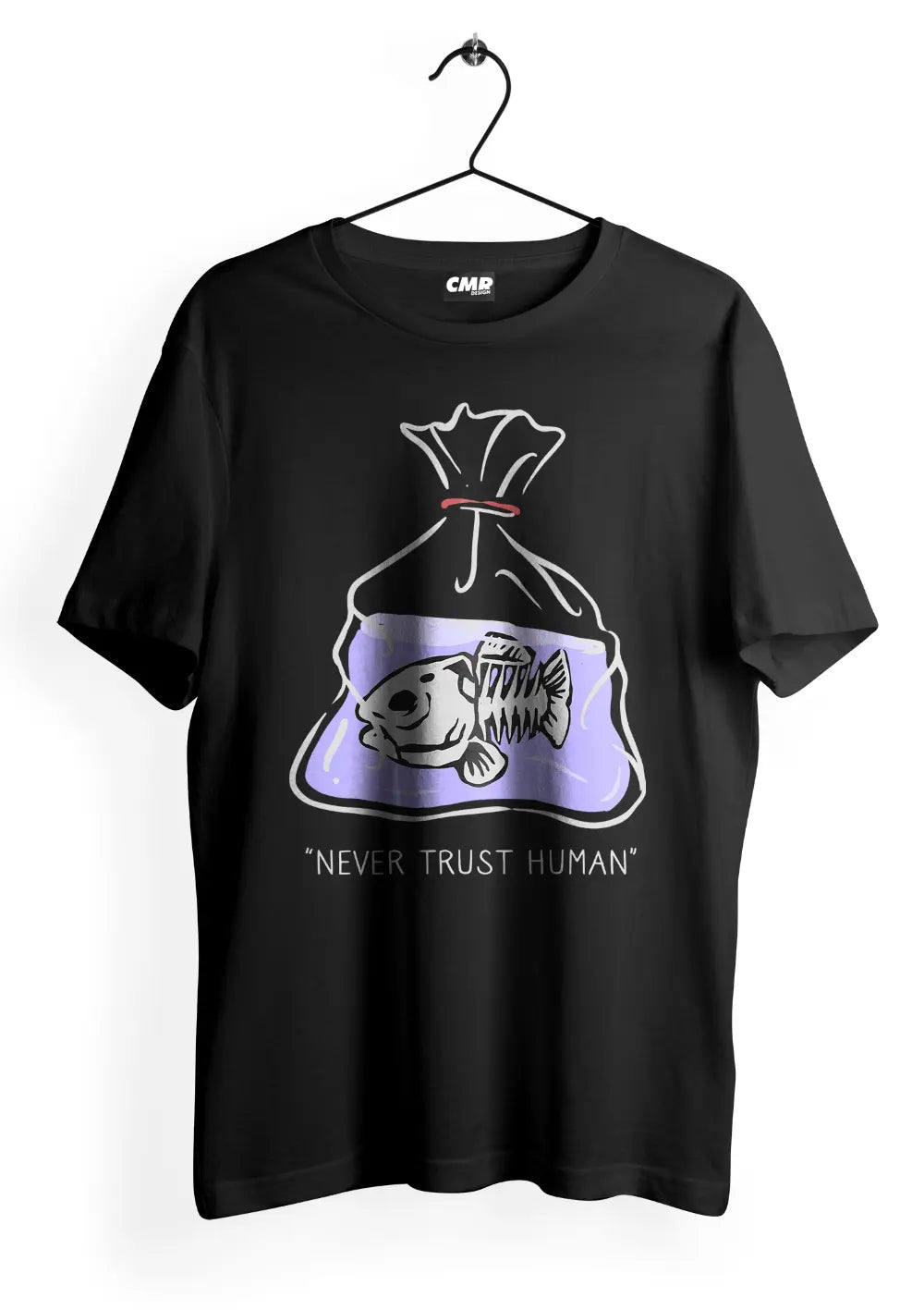T-Shirt Maglietta Never Trust Human Urban Oversize